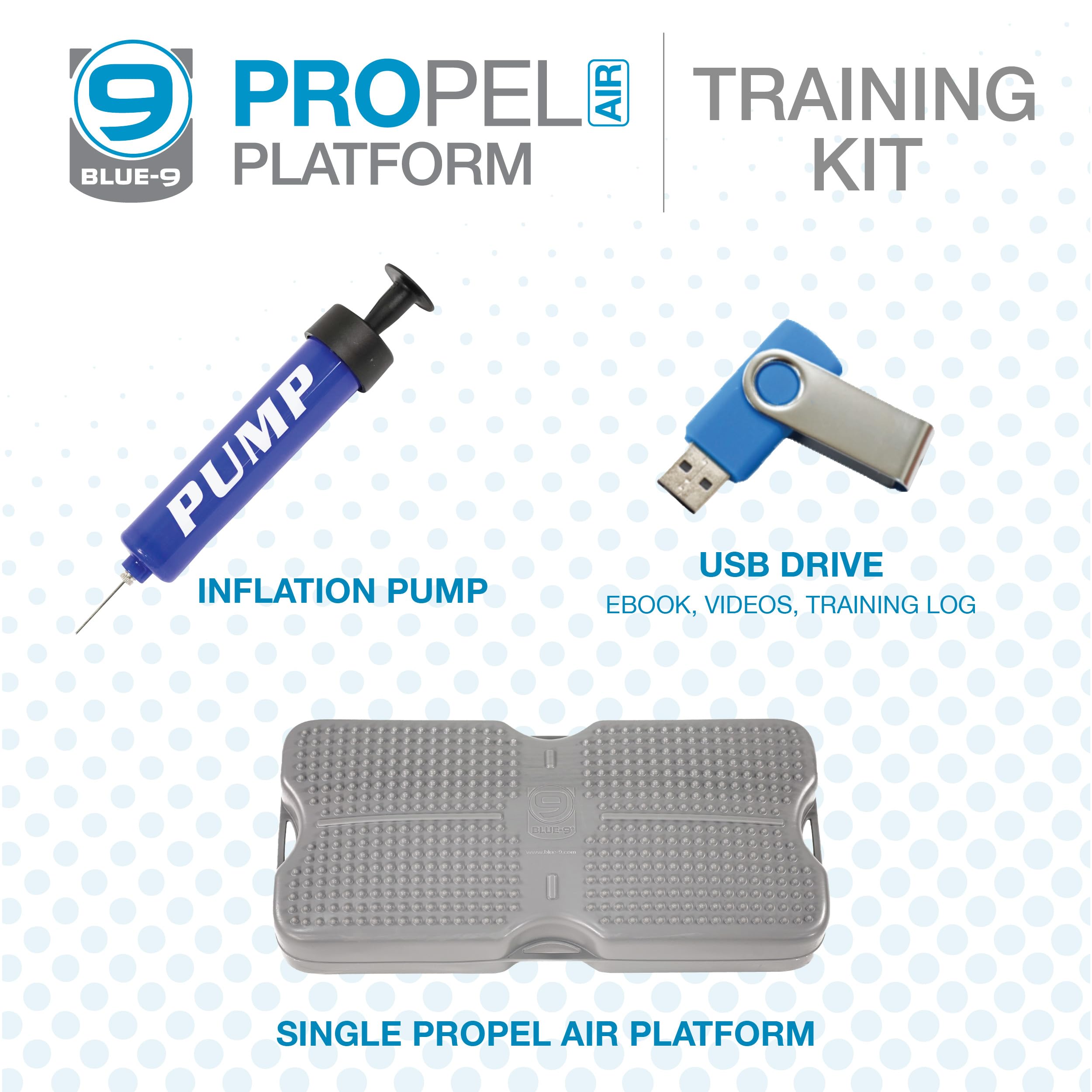 Blue-9 Propel Air Platform Kit, Professionally Designed Dog Training Accessories And Pet Products, Made In The Usa, Gray